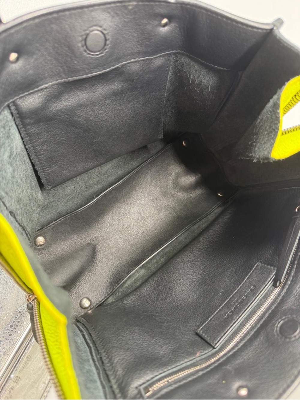 Balenciaga Mini Papier A4 Two Tone Black Leather Shoulder Bag - Picture 9 of 11